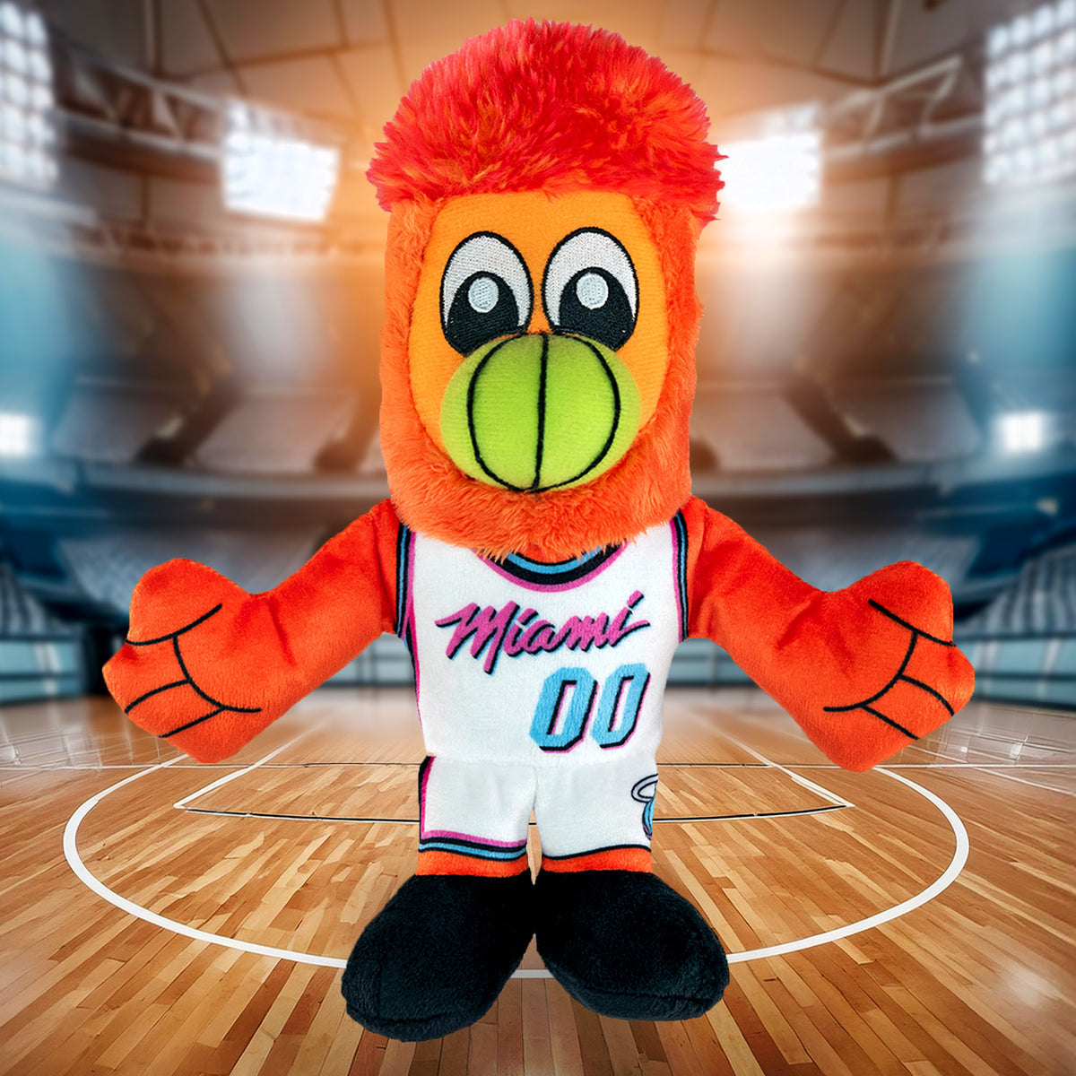 Miami Heat Burnie 8&quot; Mascot Kuricha Plush (Vice Edition)