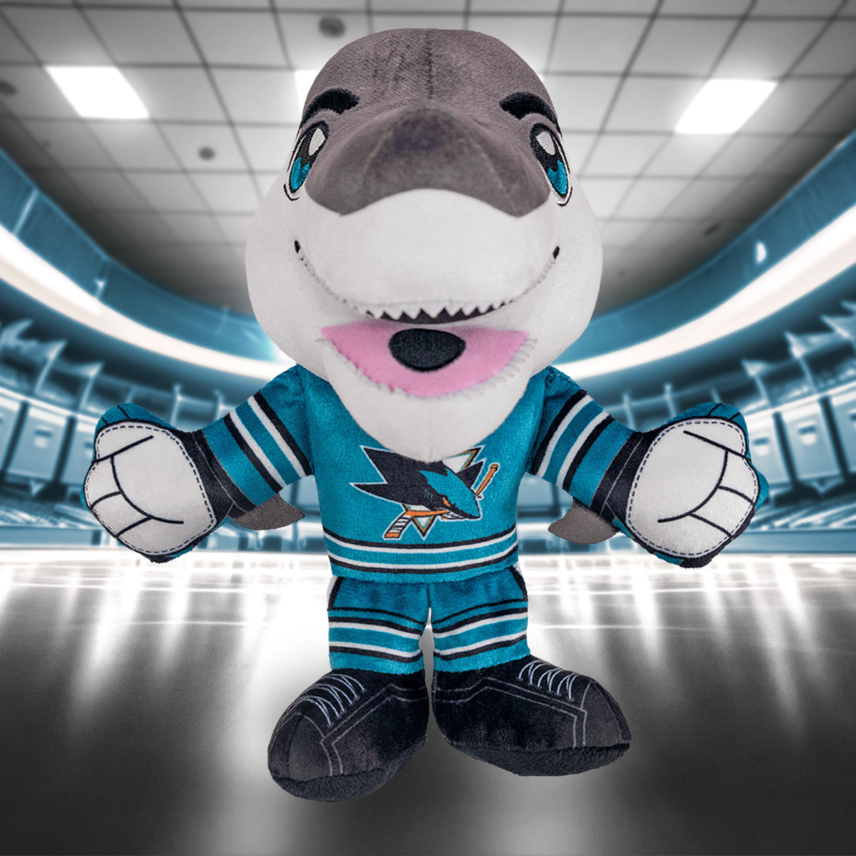 San Jose Sharks SJ Sharkie 8&quot; Kuricha Mascot Plush