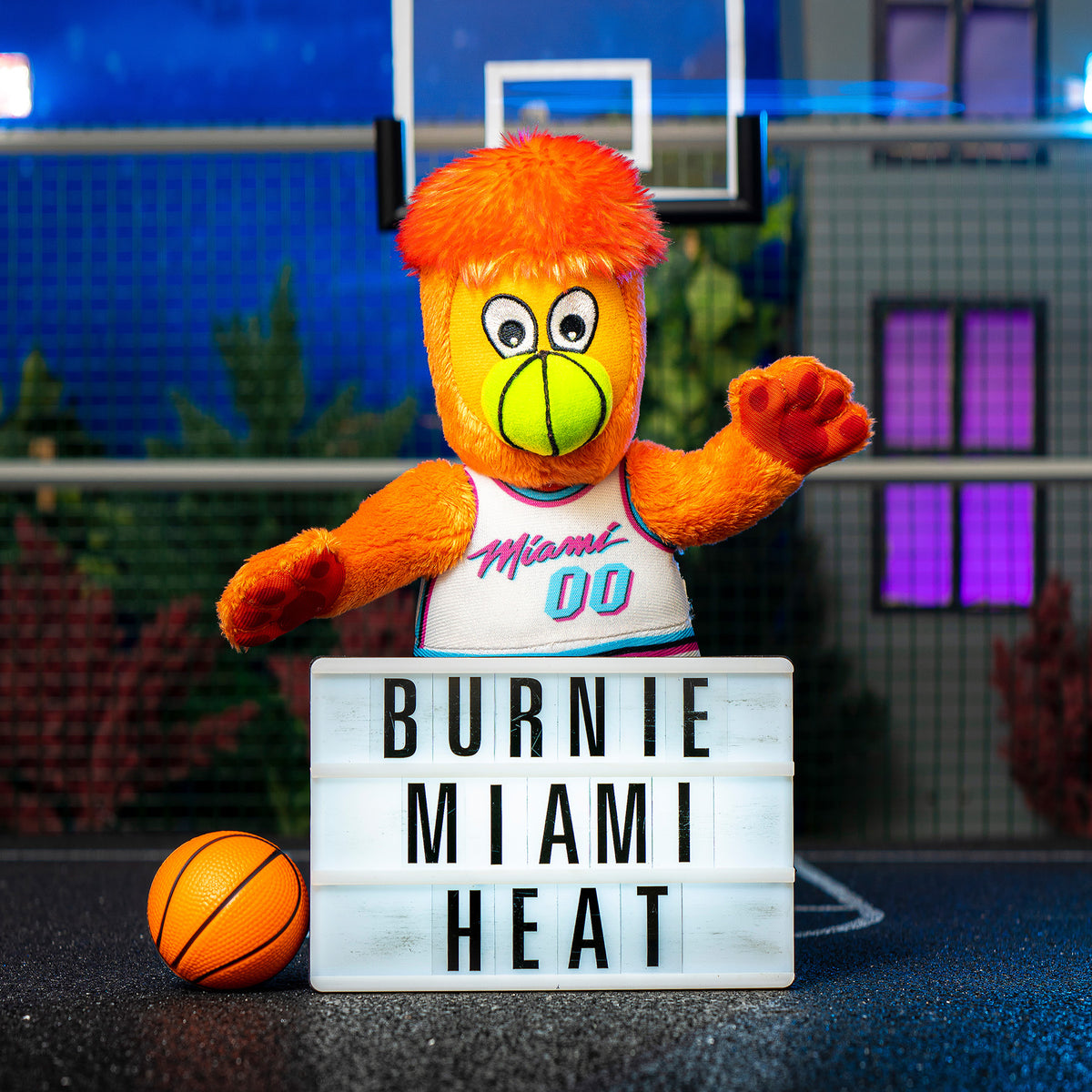 Miami Heat Burnie 10&quot; Plush Figure (Vice Edition Uniform)