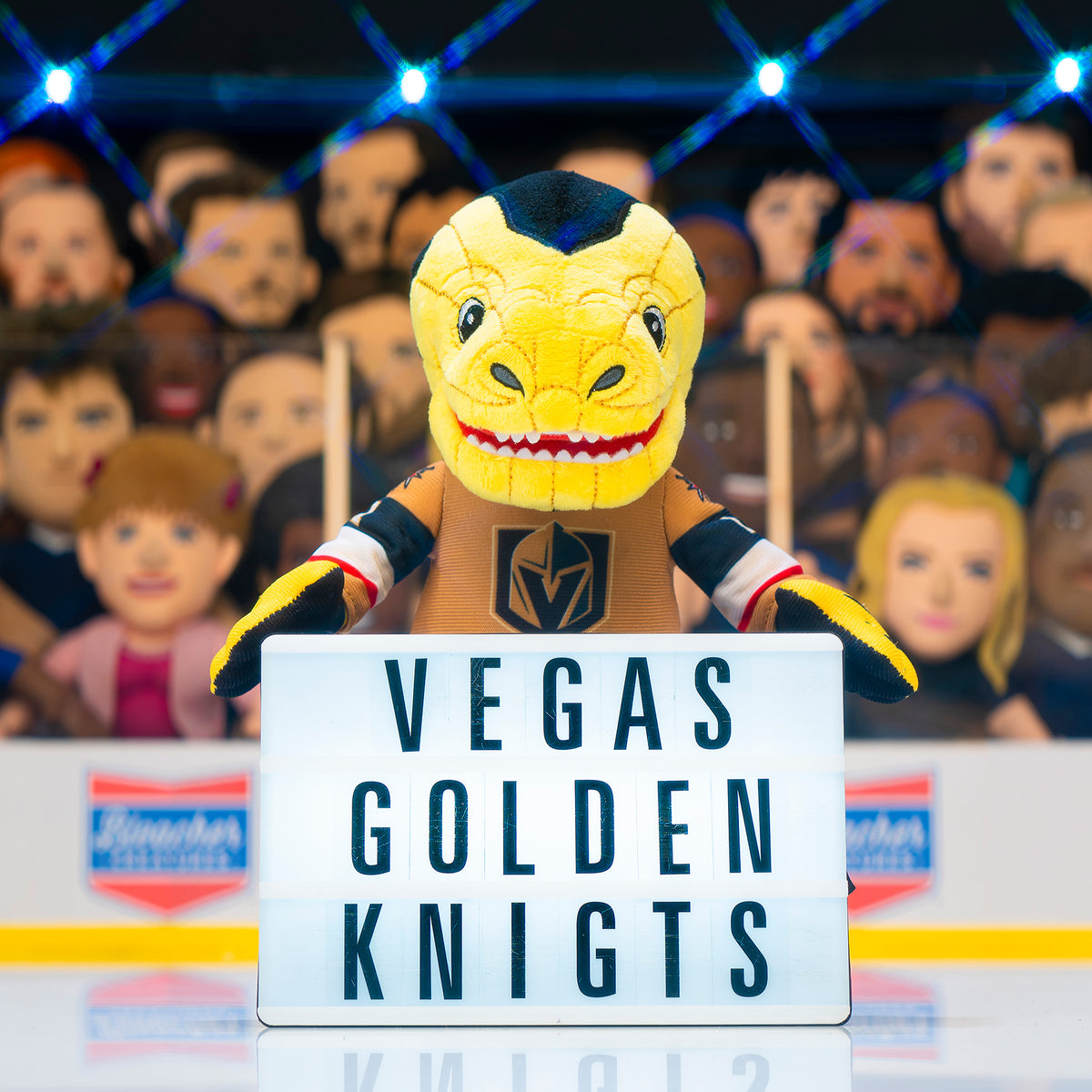 Vegas Golden Knights Chance 10&quot; Mascot Plush Figure (Gold Jersey)