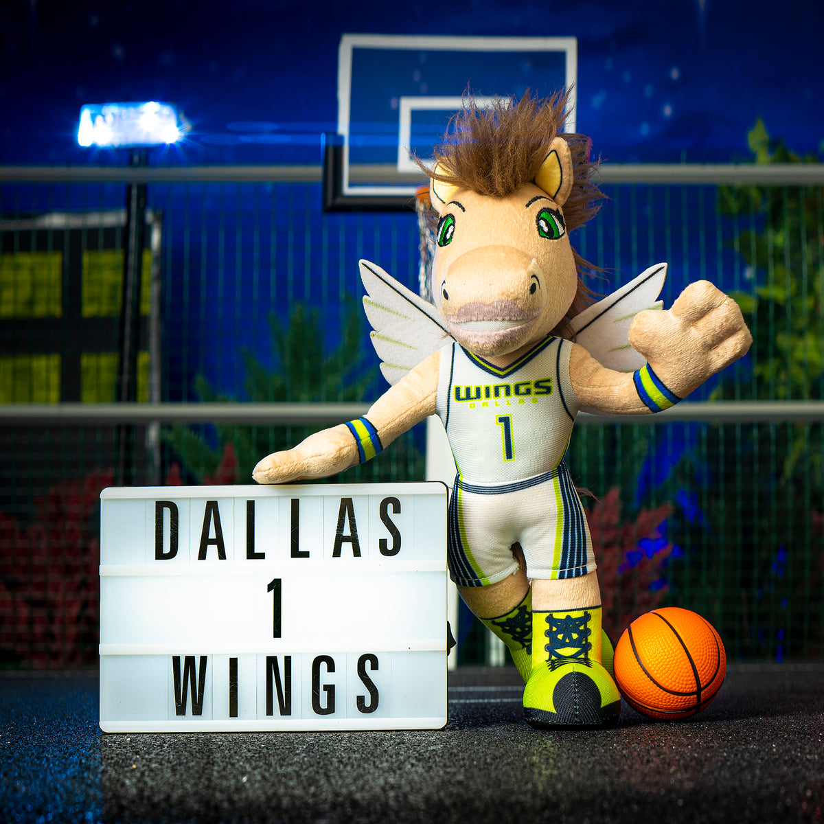 Dallas Wings Lightning 10&quot; Mascot Plush Figure (Heroine Jersey)