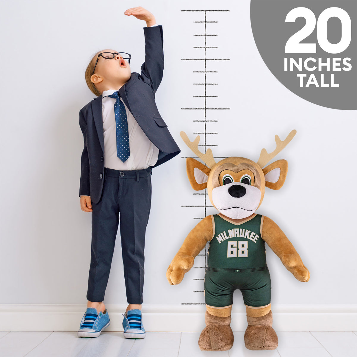 Milwaukee Bucks Bango 20&quot; Jumbo Mascot Plush Figure (Icon Uniform)