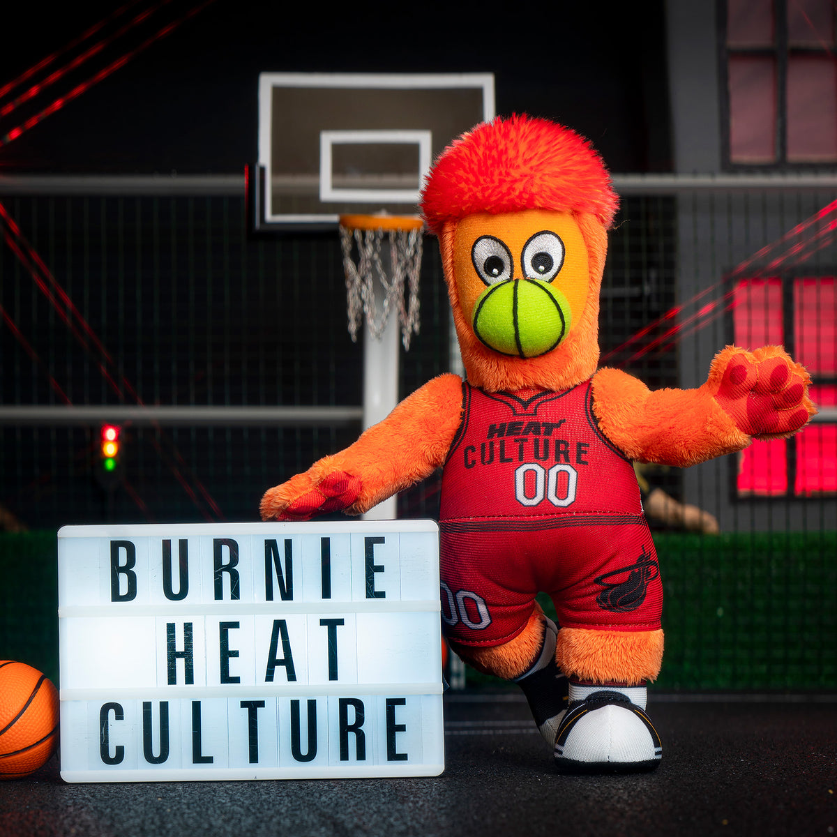 Miami Heat Burnie 10&quot; Plush Figure (Heat Culture City Edition Uniform)